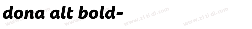 dona alt bold字体转换